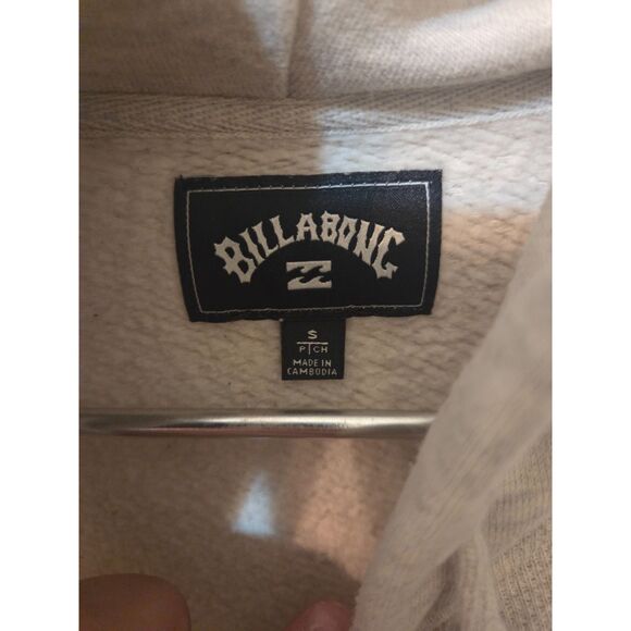 billabong hoodie mens size small short sand pullover sand color - Picture 2 of 9